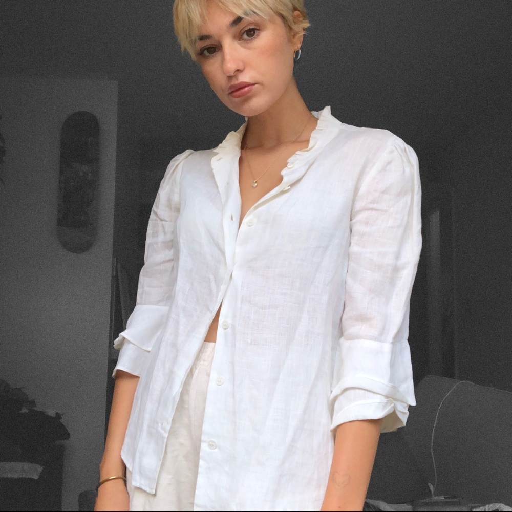 Reformation linen button up
